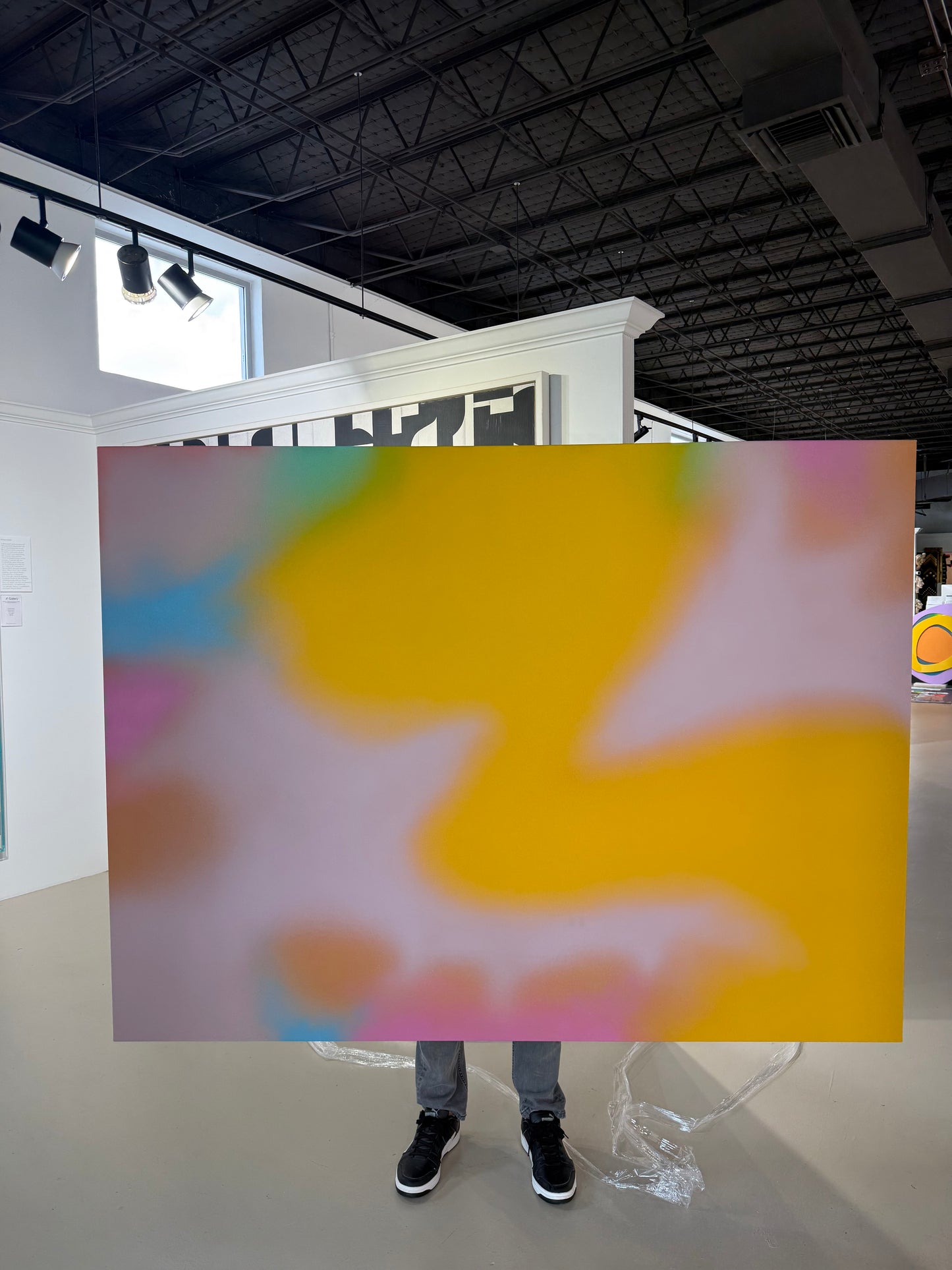 Acrylic Painting on wood Panel Titled “Happy Haze VlI" 54 x 72