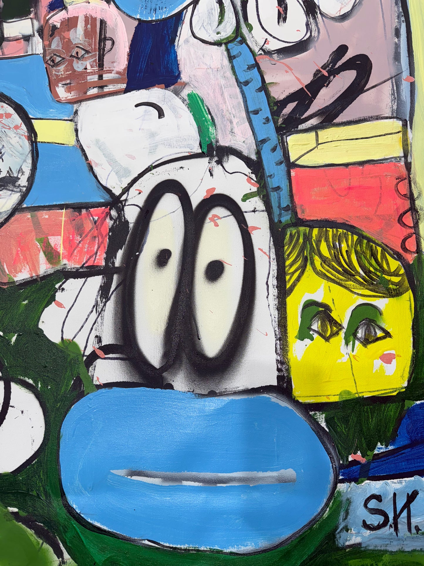 Mixed Media Painting titled “Echoes” 68 x 68