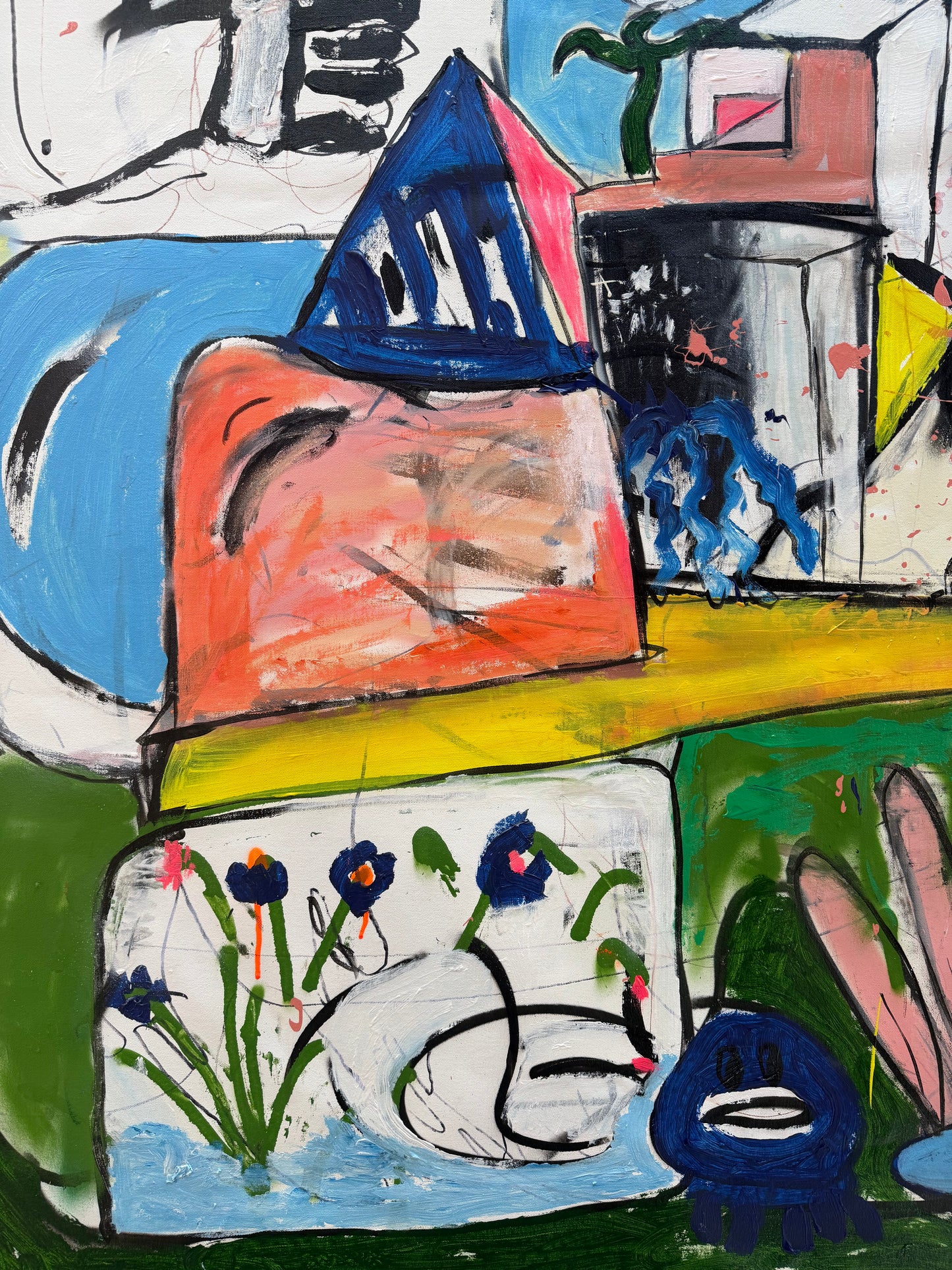 Mixed Media Painting titled “Echoes” 68 x 68
