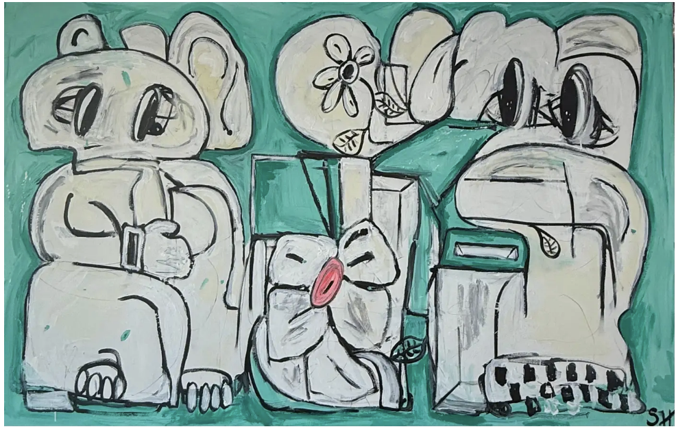 Scott Harper Mixed Media Painting titled “We Could Be” 44 x 70 2025
