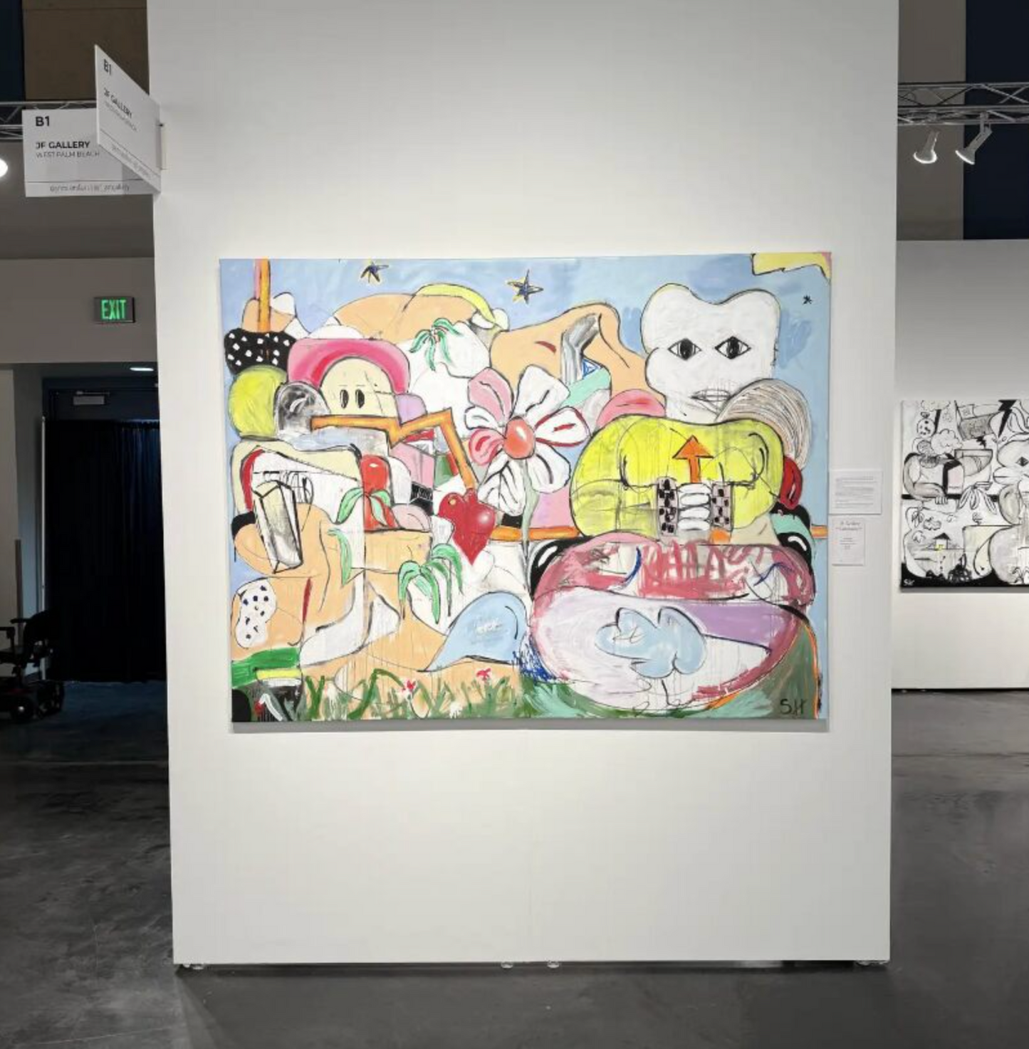 Mixed Media Painting titled “Welcome to Slow Air” 60 x 78