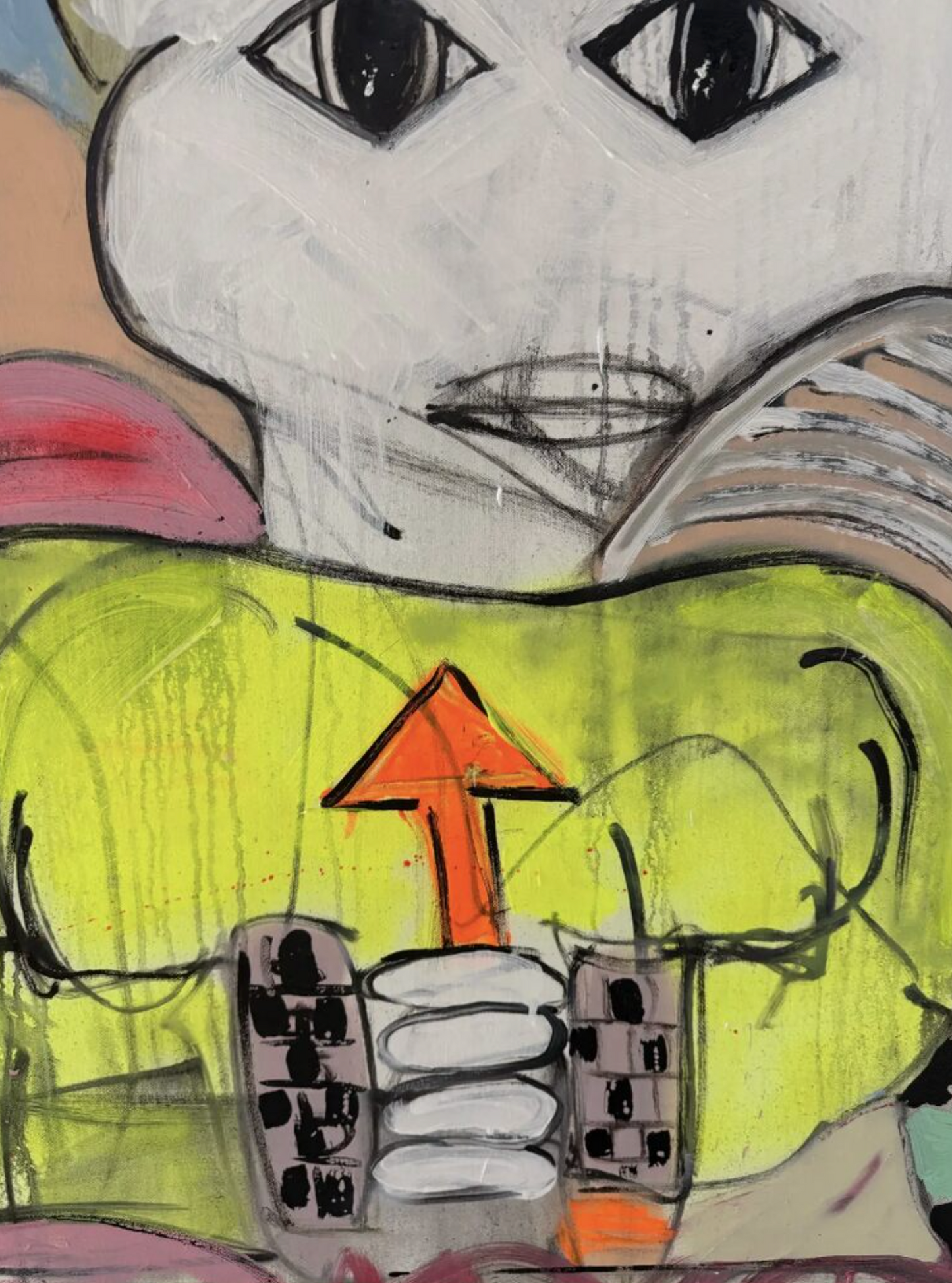 Mixed Media Painting titled “Welcome to Slow Air” 60 x 78