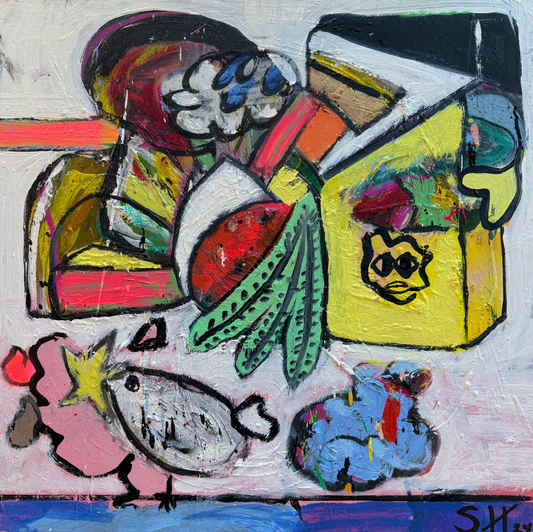 Mixed Media Painting on Canvas Titled "Free Bird" by Scott Harper 20 x 20