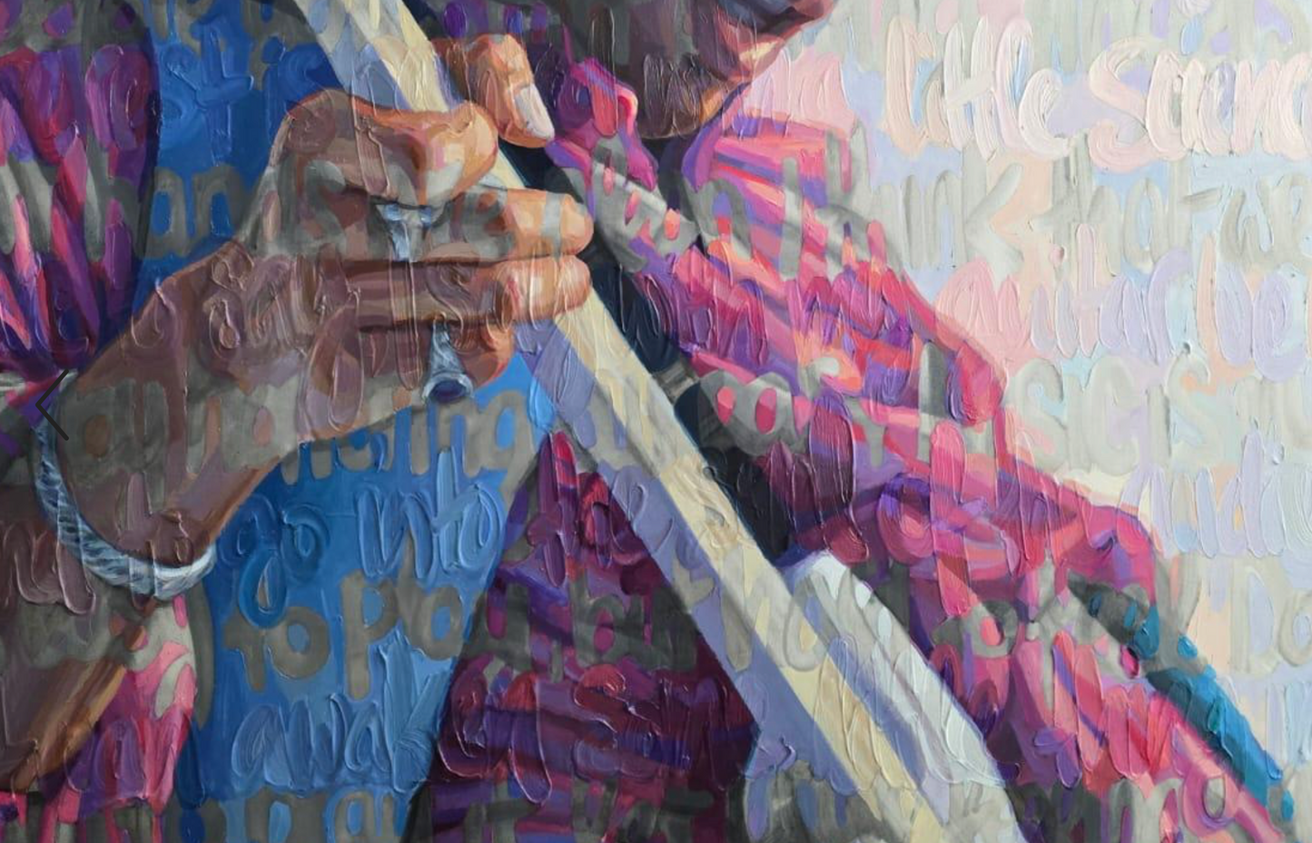Oil on Canvas “Jimi” by Christina Major 56 x 66