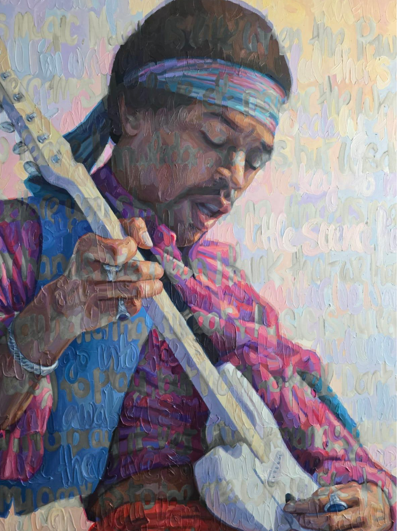Oil on Canvas “Jimi” by Christina Major 56 x 66