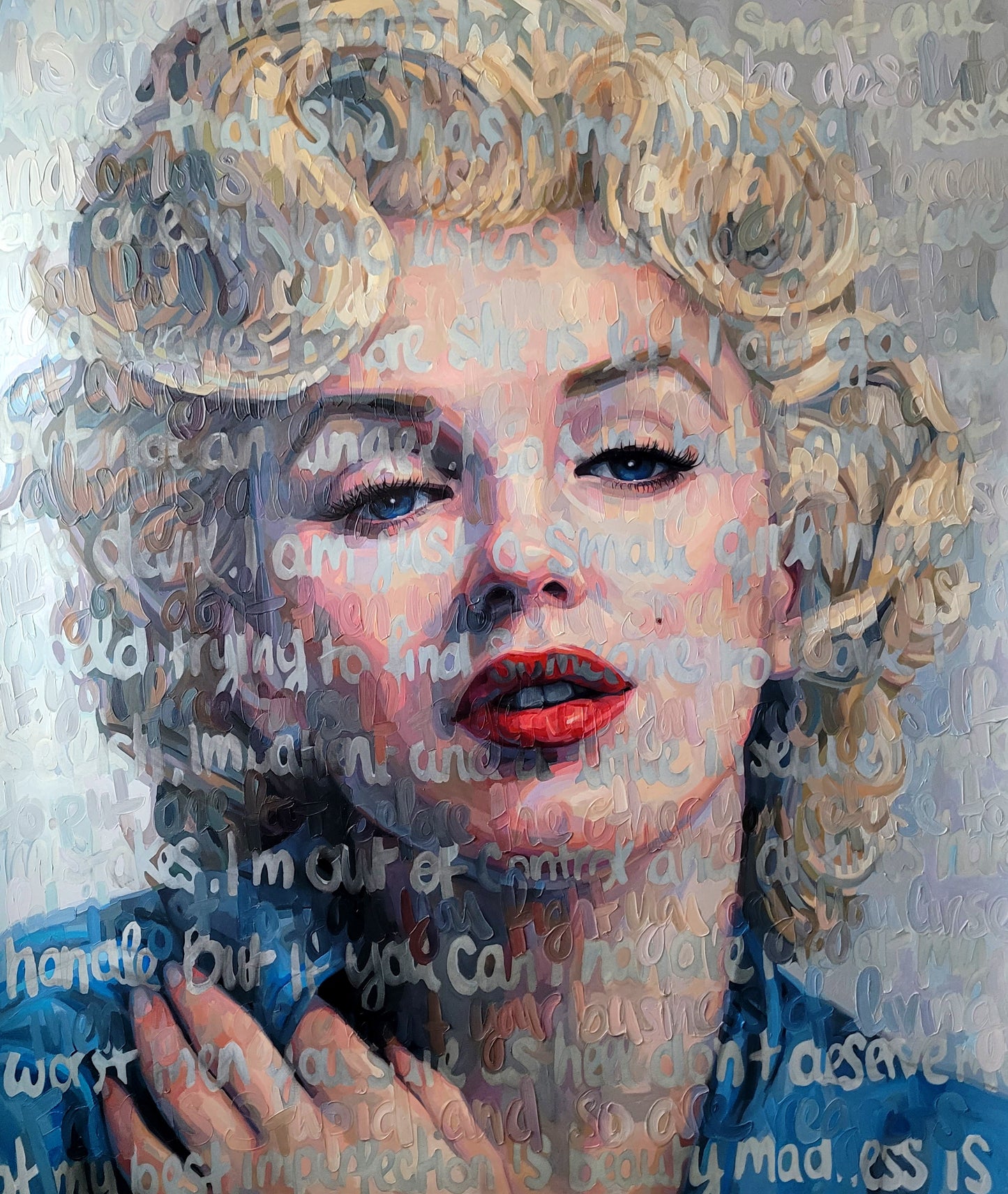 Oil on Canvas Marilyn "A wise Girl” by Christina Major 64 x 78