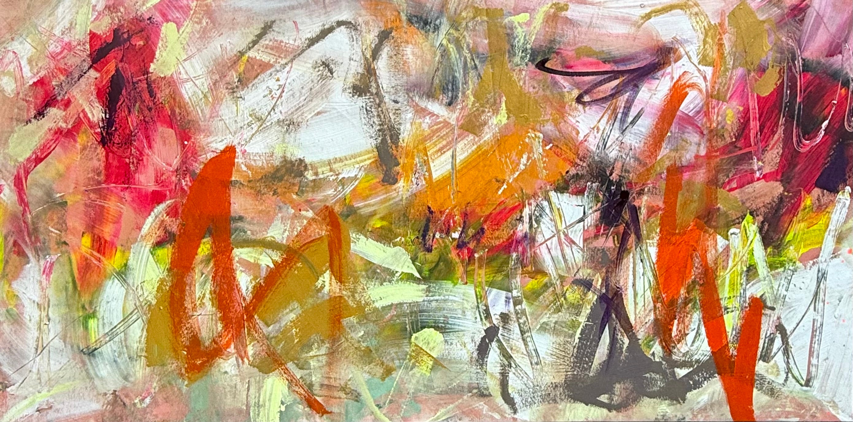 Oil on Canvas Painting “AbEx Horizontal Series 04” by Mirtha