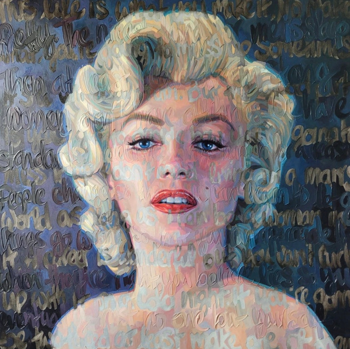 Oil on Canvas Marilyn "Strong Women” by Christina Major 64 x 78 (Copy)