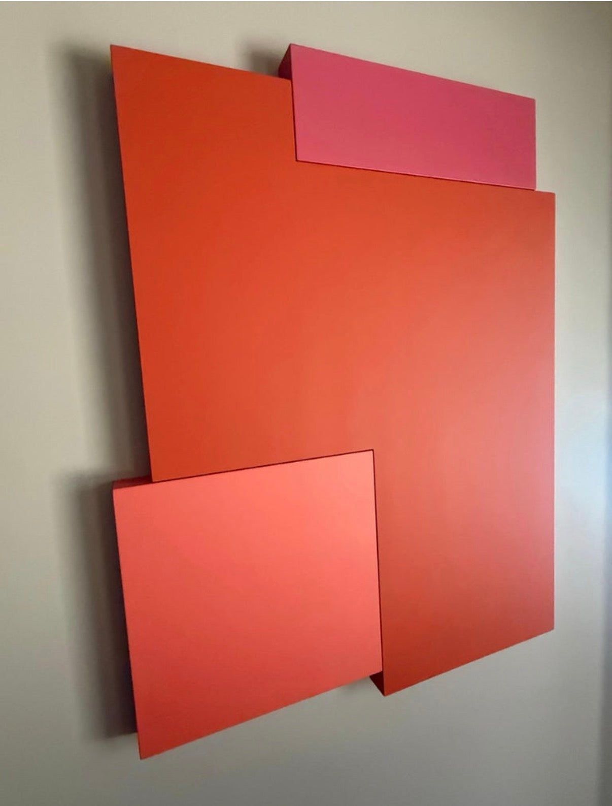 Acrylic on Wood Assemblage 37 x 47 Titled: “A.B.C.XIll”