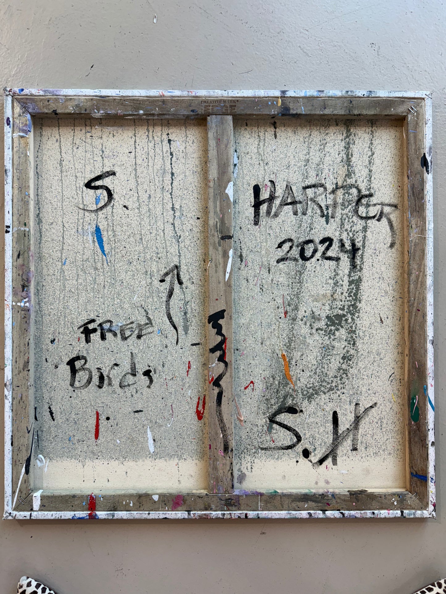 Mixed Media Painting on Canvas Titled "Free Bird" by Scott Harper 20 x 20