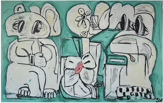 Scott Harper Mixed Media Painting titled “We Could Be” 44 x 70 2025