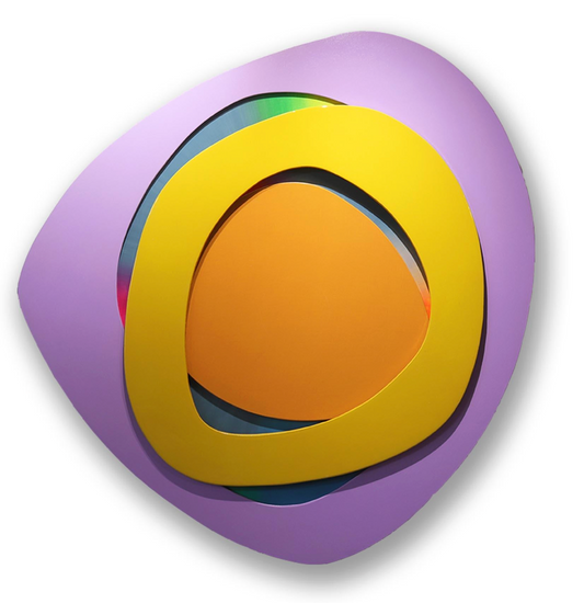 Acrylic on Wood Assemblage Painting Titled Stellar Waves #7