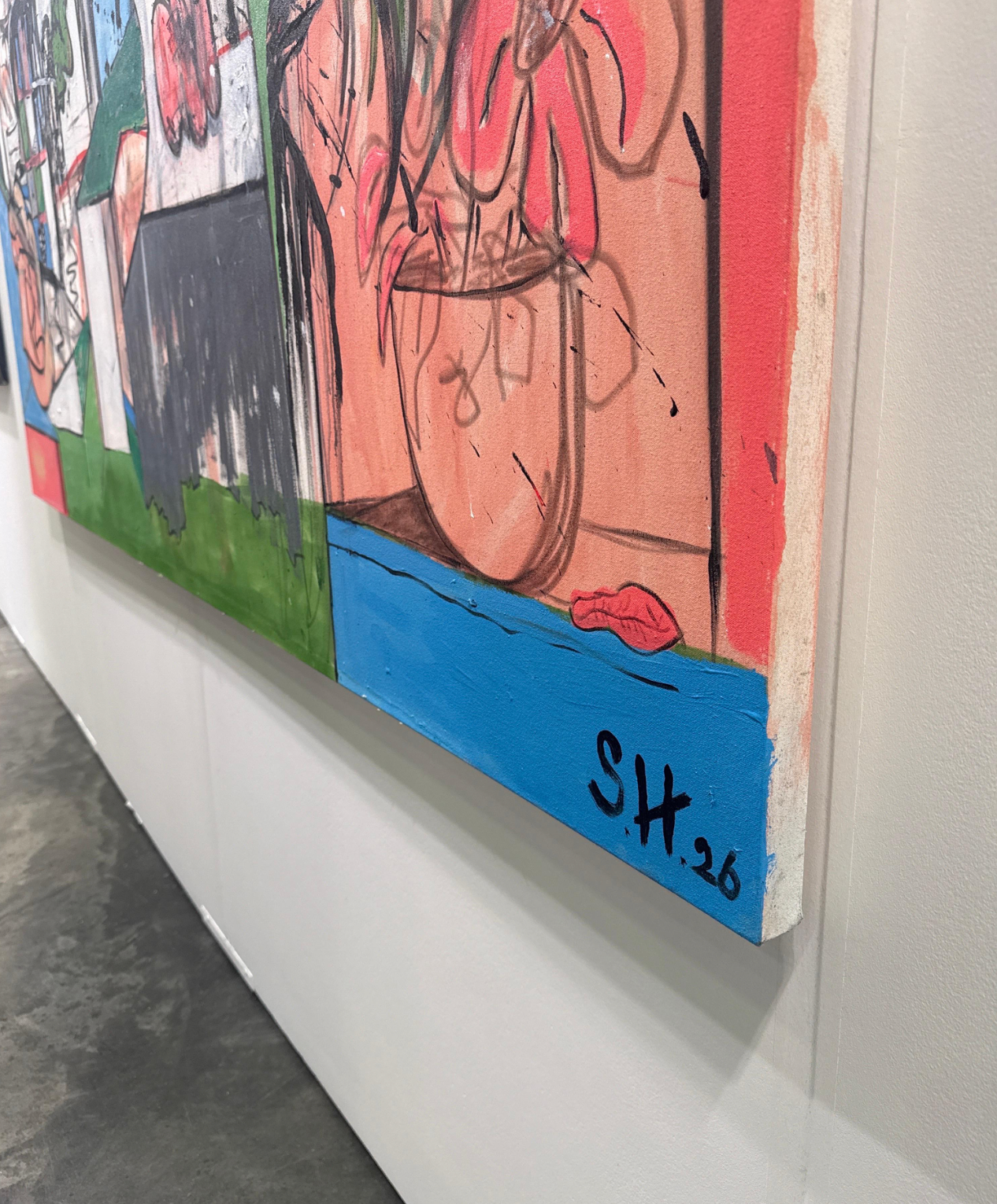 Mixed Media Painting titled “The Architect of Breath” 68 x 96