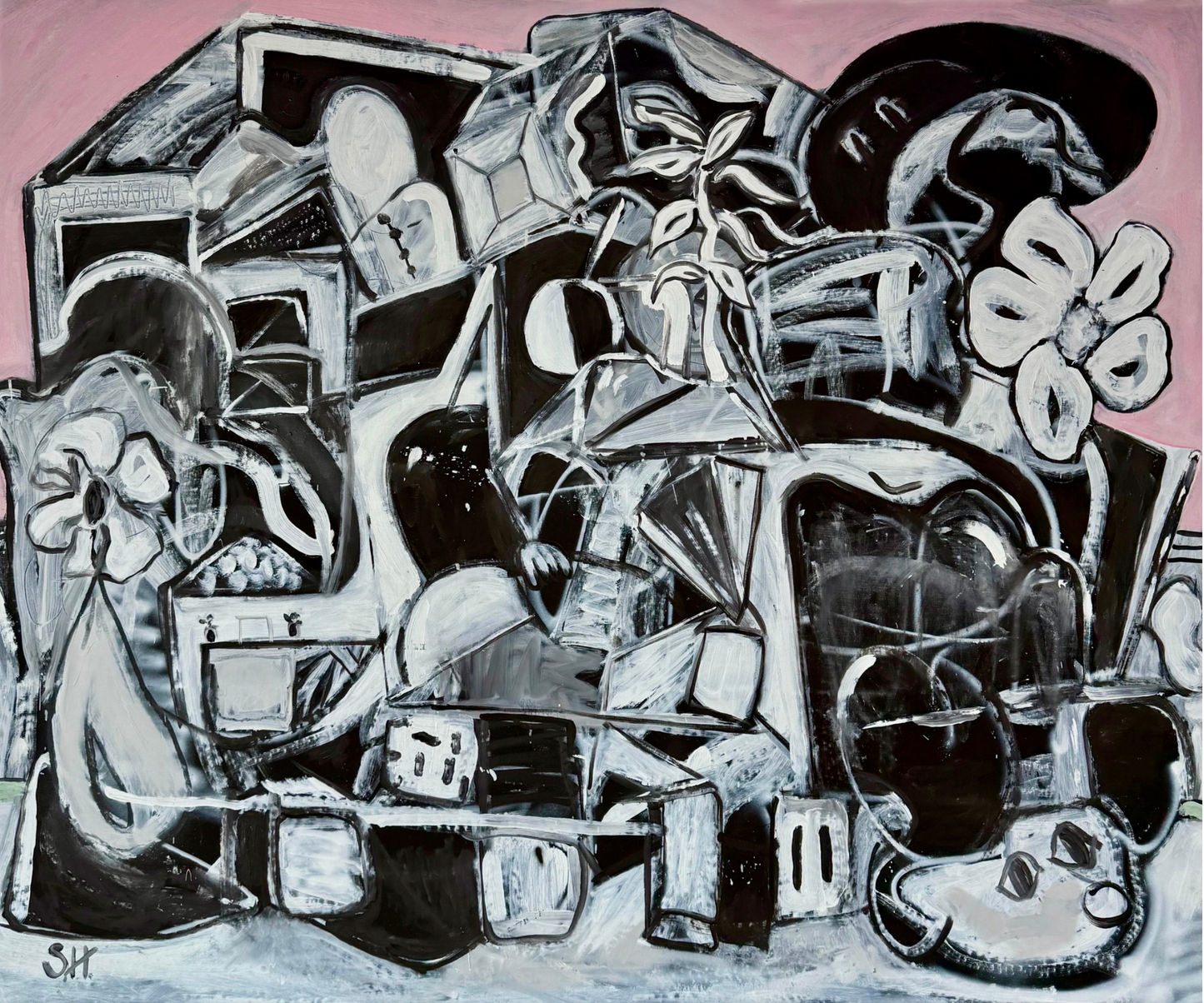 Mixed Media Painting “The Weight of Memory” 55 x 67 2025