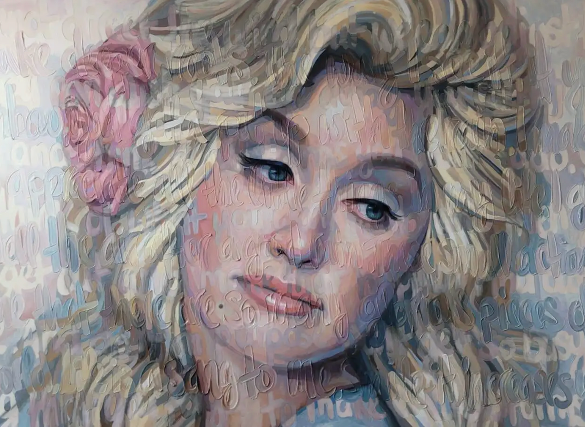 Oil on Canvas Dolly by Christina Major 47 x  81