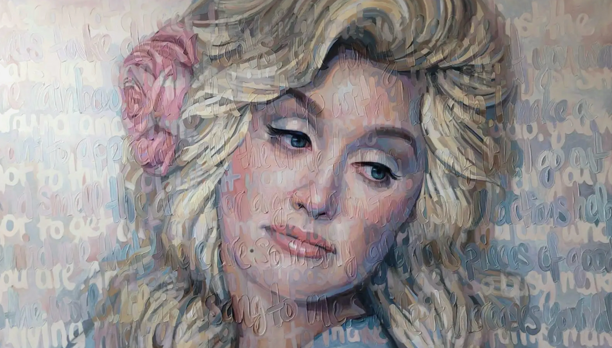 Oil on Canvas Dolly by Christina Major 47 x  81