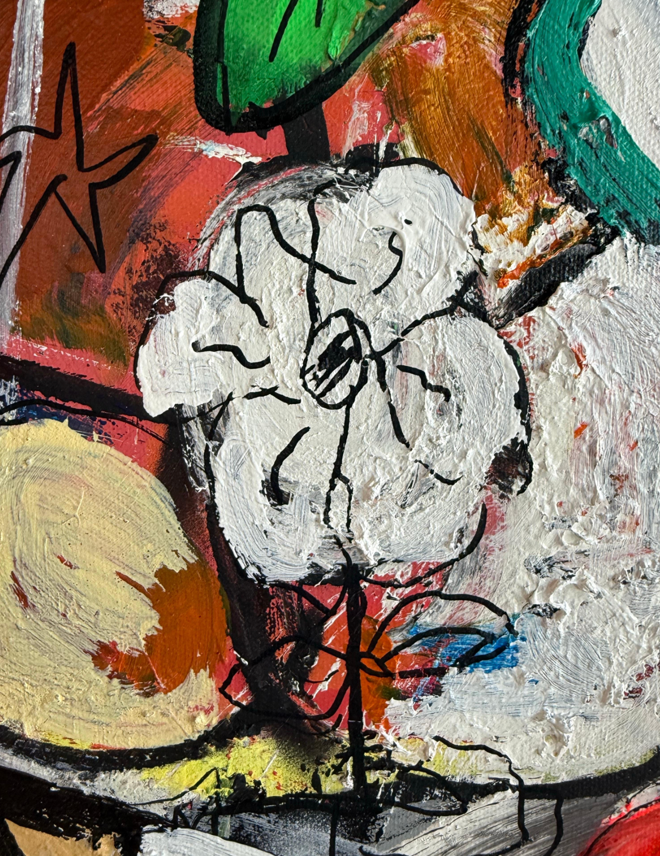 Mixed Media Painting titled "Bloom #2" 36 x 48
