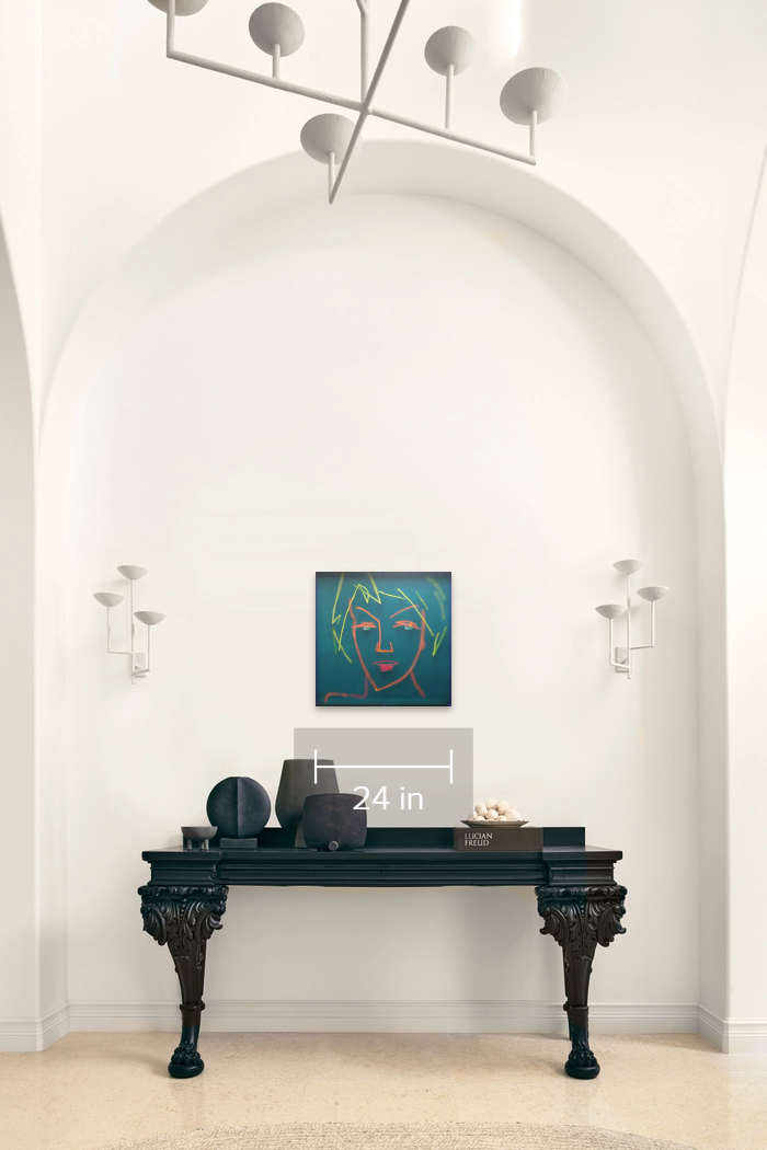 Yury Darashkevich Acrylic, Wood, Plexiglas Titled “Blink#1” 24 x 24 2025